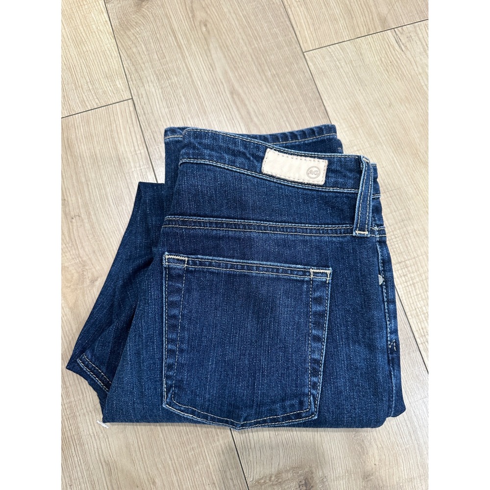 AG Adriano Goldschmied The Isabelle High Rise Straight Crop Jeans Dark Wash 28R